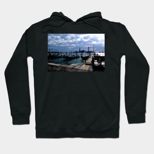 Gondolas in Venetian Storms Hoodie by SHappe